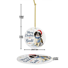 Load image into Gallery viewer, Japanese Chin Christmas Ornament - Cozy Winter Pet Portrait Design - Personalize with Photo and Name-Christmas Ornament-Christmas,Christmas Ornament,Personalize Artwork-5