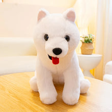 Load image into Gallery viewer, Japanese Spitz Stuffed Animal - Tongue-Out Fluffy White Plush Toy-2