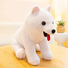 Load image into Gallery viewer, Japanese Spitz Stuffed Animal - Tongue-Out Fluffy White Plush Toy-4