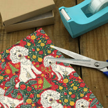 Load image into Gallery viewer, Jingle Bells and Poodle Tails Christmas Gift Wrapping Paper - 2 Rolls-Christmas Ornament-Christmas,Poodle,Wrapping Paper-2