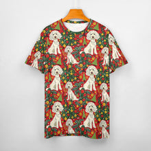 Load image into Gallery viewer, Jingle Bells and Poodle Tails Christmas Women&#39;s Cotton T-Shirt-Apparel-Apparel, Christmas, Dog Mom Gifts, Poodle, T Shirt-5