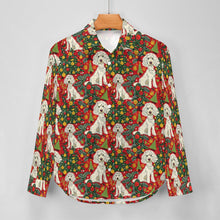 Load image into Gallery viewer, Jingle Bells and Poodle Tails Christmas Women&#39;s Shirt-Apparel-Apparel, Christmas, Dog Mom Gifts, Poodle, Shirt-4