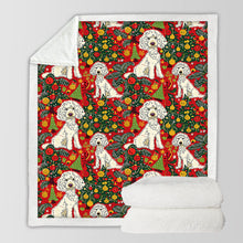 Load image into Gallery viewer, Jingle Bells and Poodle Tails Soft Warm Christmas Blanket-Blanket-Blankets, Christmas, Dog Dad Gifts, Dog Mom Gifts, Home Decor, Poodle-10