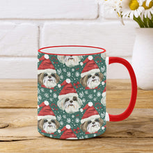 Load image into Gallery viewer, Jingle Fuzz Shih Tzu Christmas Coffee Mug-2