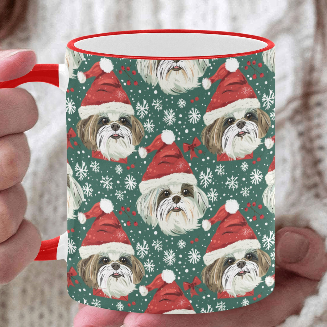 Jingle Fuzz Shih Tzu Christmas Coffee Mug-White5-ONE SIZE-1
