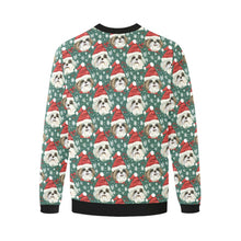 Load image into Gallery viewer, Jingle Fuzz Shih Tzu Christmas Fuzzy Sweatshirt for Men-Apparel-Apparel, Christmas, Dog Dad Gifts, Shih Tzu, Sweatshirt-4