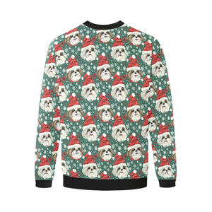 Jingle Fuzz Shih Tzu Christmas Fuzzy Sweatshirt for Men-Apparel-Apparel, Christmas, Dog Dad Gifts, Shih Tzu, Sweatshirt-4