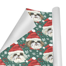 Load image into Gallery viewer, Jingle Fuzz Shih Tzu Christmas Gift Wrapping Paper - 2 Rolls-Christmas Ornament-Christmas,Shih Tzu,Wrapping Paper-4