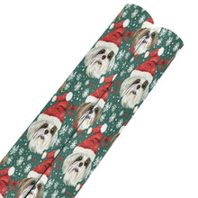 Load image into Gallery viewer, Jingle Fuzz Shih Tzu Christmas Gift Wrapping Paper - 2 Rolls-Christmas Ornament-Christmas,Shih Tzu,Wrapping Paper-Shih Tzu-5