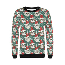 Load image into Gallery viewer, Jingle Fuzz Shih Tzu Christmas Sweatshirt for Women-Apparel-Apparel, Christmas, Dog Mom Gifts, Shih Tzu, Sweatshirt-3