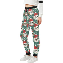 Load image into Gallery viewer, Jingle Fuzz Shih Tzu Christmas Unisex Sweatpants-Apparel-Apparel, Christmas, Dog Dad Gifts, Dog Mom Gifts, Pajamas, Shih Tzu-2