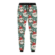 Load image into Gallery viewer, Jingle Fuzz Shih Tzu Christmas Unisex Sweatpants-Apparel-Apparel, Christmas, Dog Dad Gifts, Dog Mom Gifts, Pajamas, Shih Tzu-4