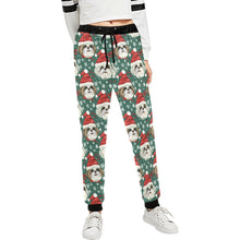 Load image into Gallery viewer, Jingle Fuzz Shih Tzu Christmas Unisex Sweatpants-Apparel-Apparel, Christmas, Dog Dad Gifts, Dog Mom Gifts, Pajamas, Shih Tzu-XS-1