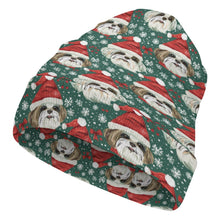 Load image into Gallery viewer, Jingle Fuzz Shih Tzu Warm Christmas Beanie-Accessories-Accessories, Christmas, Dog Mom Gifts, Hats, Shih Tzu-ONE SIZE-4