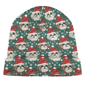 Jingle Fuzz Shih Tzu Warm Christmas Beanie-Accessories-Accessories, Christmas, Dog Mom Gifts, Hats, Shih Tzu-ONE SIZE-5