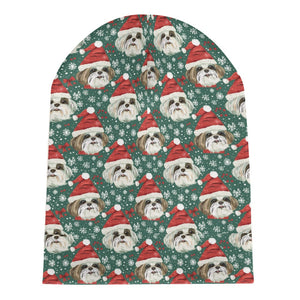 Jingle Fuzz Shih Tzu Warm Christmas Beanie-Accessories-Accessories, Christmas, Dog Mom Gifts, Hats, Shih Tzu-ONE SIZE-7