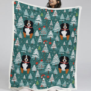 Jolly Giants Bernese Mountain Dog Christmas Blanket-Blanket-Bernese Mountain Dog, Blankets, Christmas, Dog Dad Gifts, Dog Mom Gifts, Home Decor-11