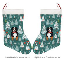 Load image into Gallery viewer, Jolly Giants Bernese Mountain Dog Christmas Stocking-Christmas Ornament-Bernese Mountain Dog, Christmas, Home Decor-26X42CM-White1-3