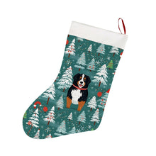 Load image into Gallery viewer, Jolly Giants Bernese Mountain Dog Christmas Stocking-Christmas Ornament-Bernese Mountain Dog, Christmas, Home Decor-26X42CM-White1-1
