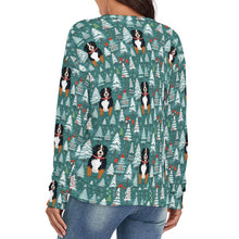 Load image into Gallery viewer, Jolly Giants Bernese Mountain Dog Women&#39;s V-Neck Christmas Sweater-Apparel-Apparel,Bernese Mountain Dog,Christmas,Dog Mom Gifts,Sweater,Sweatshirt-2