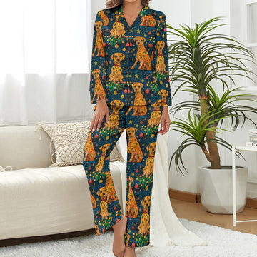 Jolly Holiday Pit Bull Christmas Pajamas Set For Women S 360x