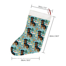 Load image into Gallery viewer, Jovial Giants Rottweilers&#39; Christmas Delight Christmas Stocking-Christmas Ornament-Christmas, Home Decor, Rottweiler-26X42CM-White1-4