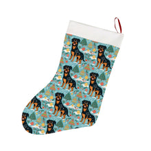 Load image into Gallery viewer, Jovial Giants Rottweilers&#39; Christmas Delight Christmas Stocking-Christmas Ornament-Christmas, Home Decor, Rottweiler-26X42CM-White1-1