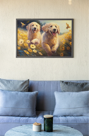 Joy and Friendship Golden Retrievers Wall Art Poster-Art-Dog Art, Golden Retriever, Home Decor, Poster-5