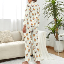 Load image into Gallery viewer, Joyful Corgi Charms Pajamas Set for Women-S-Ivory-1
