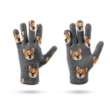 Load image into Gallery viewer, Joyful Corgi Charms Touch Screen Gloves-Accessories-Accessories,Dog Dad Gifts,Dog Mom Gifts,Gloves-12