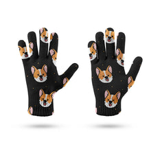 Load image into Gallery viewer, Joyful Corgi Charms Touch Screen Gloves-Accessories-Accessories,Dog Dad Gifts,Dog Mom Gifts,Gloves-13