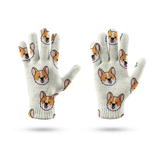 Load image into Gallery viewer, Joyful Corgi Charms Touch Screen Gloves-Accessories-Accessories,Dog Dad Gifts,Dog Mom Gifts,Gloves-9