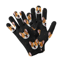 Load image into Gallery viewer, Joyful Corgi Charms Touch Screen Gloves-Accessories-Accessories,Dog Dad Gifts,Dog Mom Gifts,Gloves-Black-5