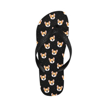 Load image into Gallery viewer, Joyful Corgi Charms Unisex Slippers - 7 Gradients-Black-S-27
