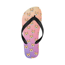 Load image into Gallery viewer, Joyful Corgi Charms Unisex Slippers - 7 Gradients-CornflowerBlue10-S-14