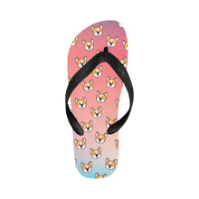 Load image into Gallery viewer, Joyful Corgi Charms Unisex Slippers - 7 Gradients-CornflowerBlue11-S-17