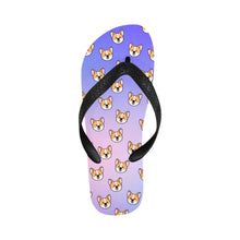 Load image into Gallery viewer, Joyful Corgi Charms Unisex Slippers - 7 Gradients-CornflowerBlue6-S-1