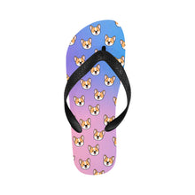 Load image into Gallery viewer, Joyful Corgi Charms Unisex Slippers - 7 Gradients-CornflowerBlue7-S-4