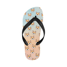 Load image into Gallery viewer, Joyful Corgi Charms Unisex Slippers - 7 Gradients-CornflowerBlue9-S-9