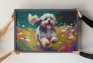 Joyful Exuberance Shih Tzu Wall Art Poster-Art-Dog Art, Home Decor, Poster, Shih Tzu-2