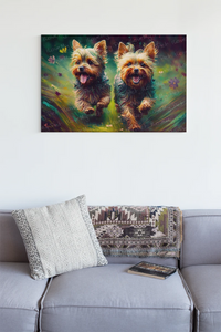 Joyful Exuberance Yorkies Wall Art Poster-Art-Dog Art, Home Decor, Poster, Yorkshire Terrier-5