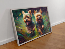 Load image into Gallery viewer, Joyful Exuberance Yorkies Wall Art Poster-Art-Dog Art, Home Decor, Poster, Yorkshire Terrier-4