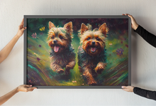 Load image into Gallery viewer, Joyful Exuberance Yorkies Wall Art Poster-Art-Dog Art, Home Decor, Poster, Yorkshire Terrier-3
