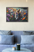 Load image into Gallery viewer, Joyful Floral Corgi Frolic Wall Art Poster-Art-Corgi, Dog Art, Home Decor, Poster-5