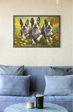Load image into Gallery viewer, Joyful Frolic Boston Terriers Wall Art Poster-Art-Boston Terrier, Dog Art, Home Decor, Poster-6