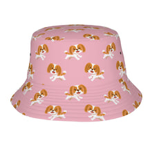 Load image into Gallery viewer, Joyful Lhasa Apso Puppy Bucket Hat-Hats &amp; Caps-Light Pink-One Size-33