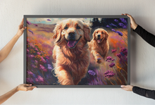 Load image into Gallery viewer, Joyful Radiance Golden Retrievers Wall Art Poster-Art-Dog Art, Golden Retriever, Home Decor, Poster-1