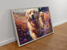 Load image into Gallery viewer, Joyful Radiance Golden Retrievers Wall Art Poster-Art-Dog Art, Golden Retriever, Home Decor, Poster-2