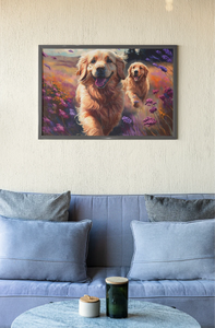 Joyful Radiance Golden Retrievers Wall Art Poster-Art-Dog Art, Golden Retriever, Home Decor, Poster-5
