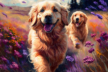 Load image into Gallery viewer, Joyful Radiance Golden Retrievers Wall Art Poster-Art-Dog Art, Golden Retriever, Home Decor, Poster-6